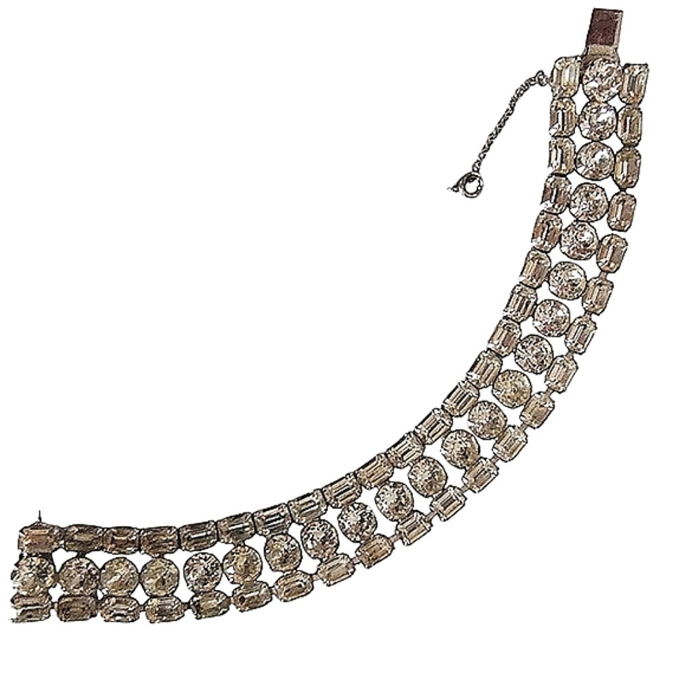Eisenberg Crystal Rhinestone Headlight Bracelet Signed - Picture 6 of 15